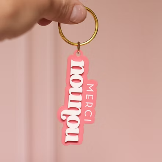porte-clés Merci nounou cadeau de fin d'année scolaire