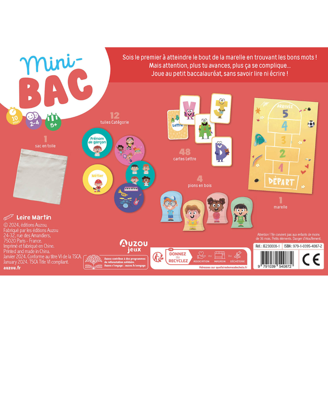 P'tit jeu "Mini-bac" - AUZOU