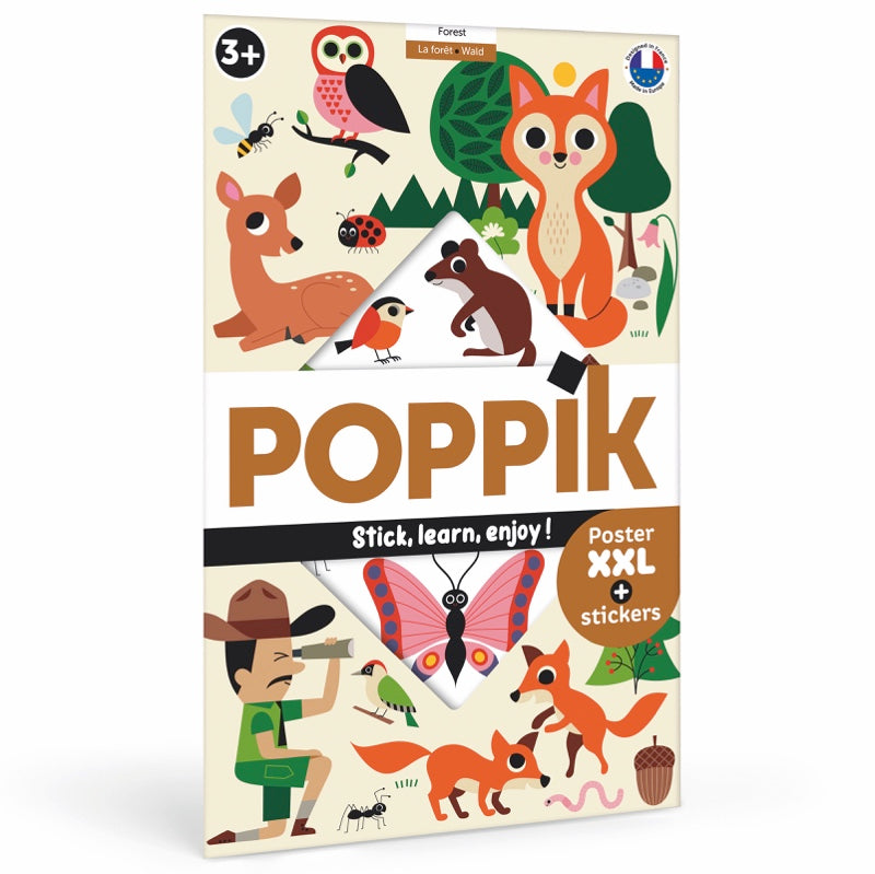 Poster éducatif avec stickers La Forêt - POPPIK