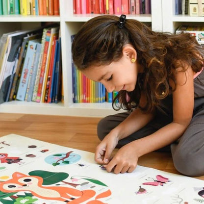 Poster éducatif avec stickers La Forêt - POPPIK
