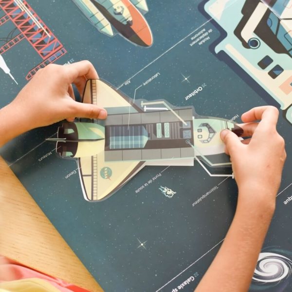Poster éducatif avec stickers Astronomie - POPPIK