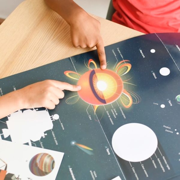 Poster éducatif avec stickers Astronomie - POPPIK