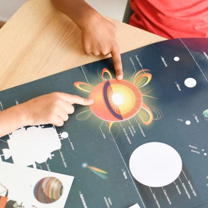 Poster éducatif avec stickers Astronomie - POPPIK